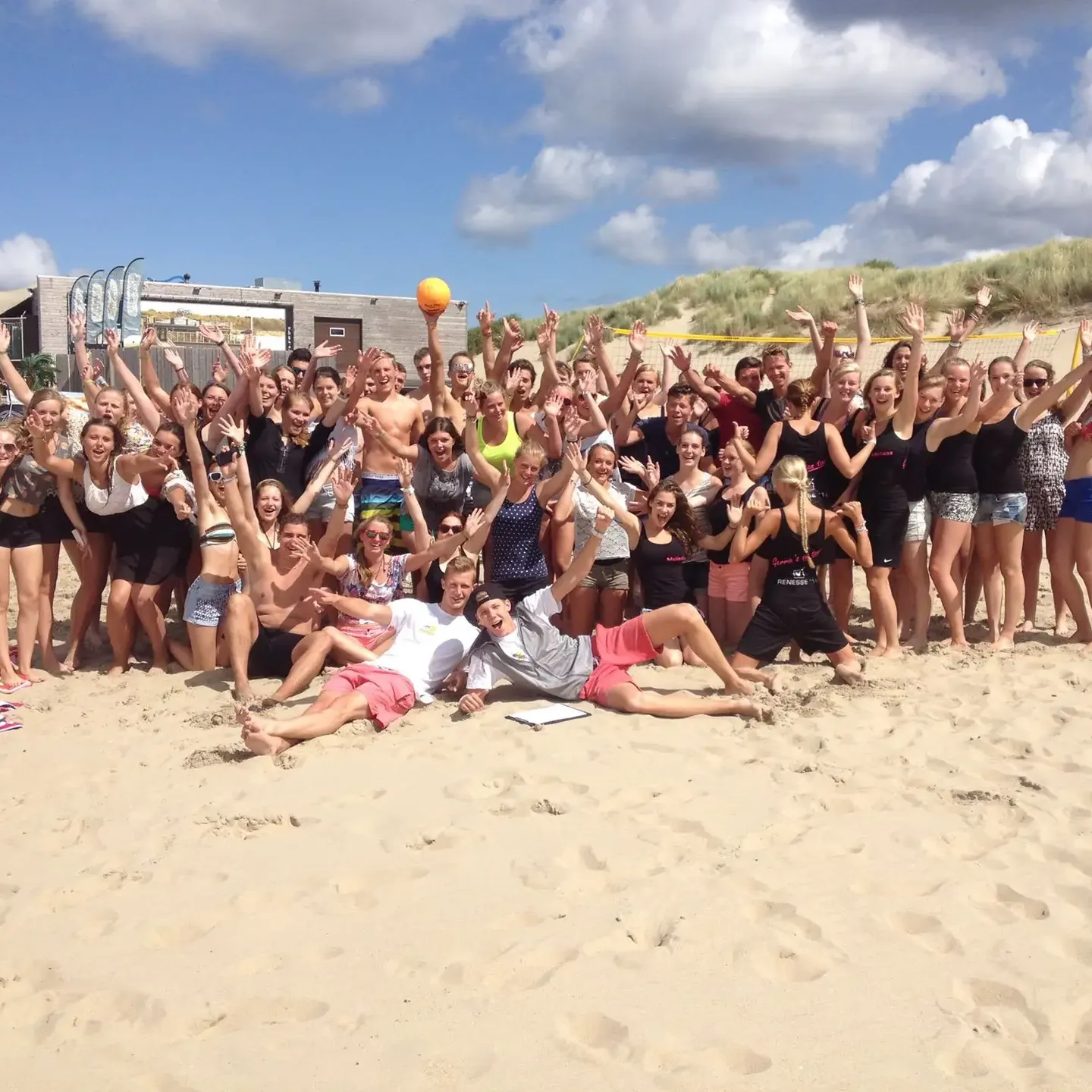 Schoolkamp aan zee.